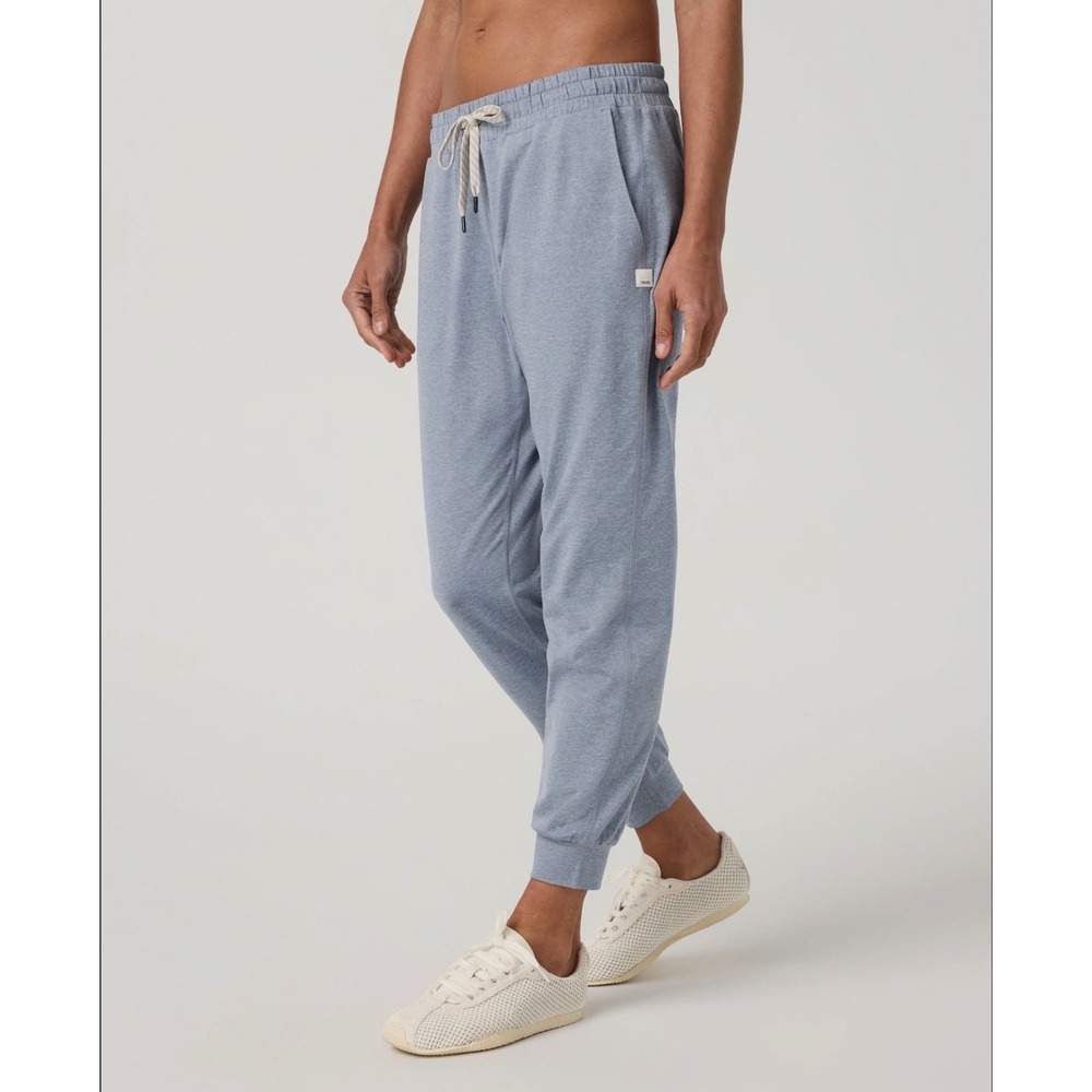 Vuori Performance Jogger Heathered Blue DreamKnit Slim Fit Sweatpants Womens L